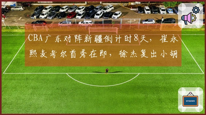 CBA广东对阵新疆倒计时8天，崔永熙麦考尔首秀在即，徐杰复出小胡缺阵